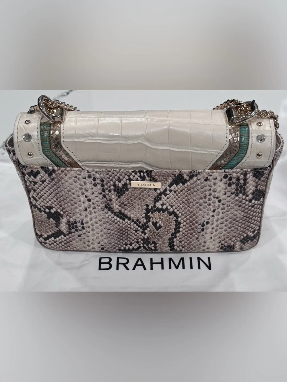 Brahmin Premier Collection Rosa Cloud Dancer Dubois NWT